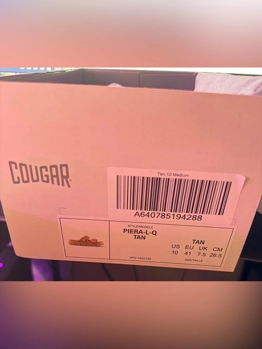 Woman’s Cougar Tan Double-Buckle Slide Sandal